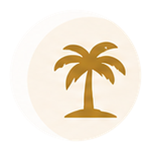 Gold palm tree icon representing Oahu attractions.