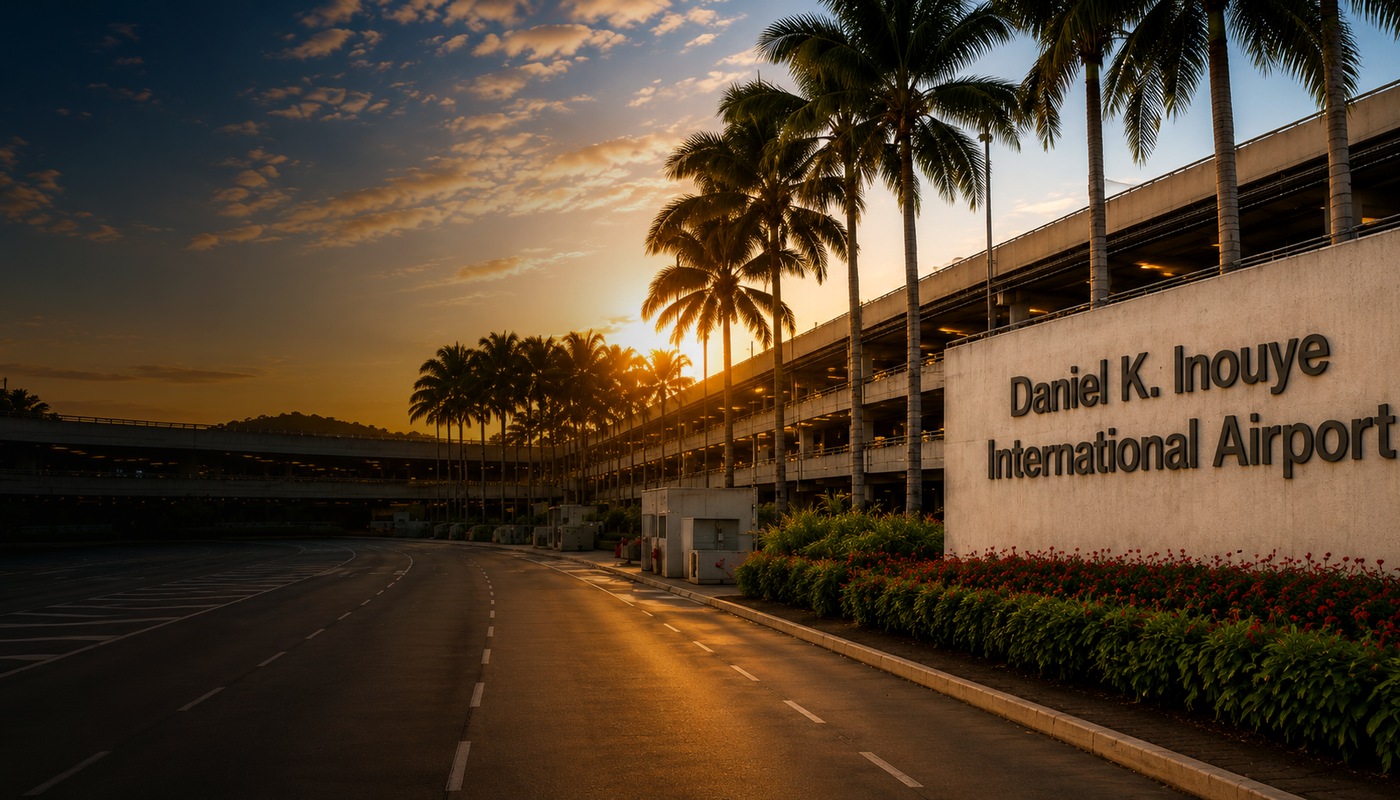 Daniel K. Inouye International Airport at golden hour